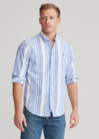 Men's Polo Ralph Lauren Classic Fit Striped Shirts | 634918ZQR